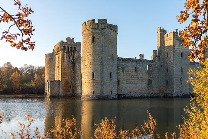 Bodiam Castle is an amazing historical location to explore.