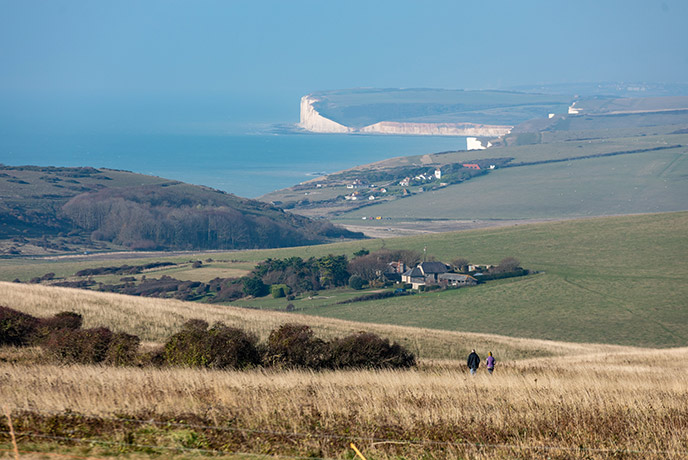 Beautiful rolling hills in the Garden of England: Sussex.