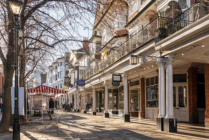 Discover the historic Pantiles of Royal Tunbridge Wells.