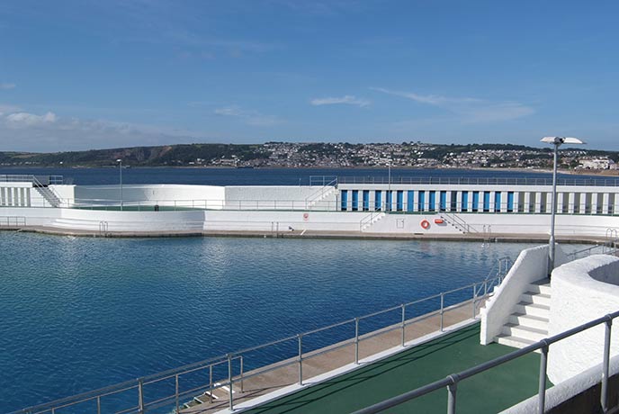 The stunning art deco inspired pool was built in 1935.