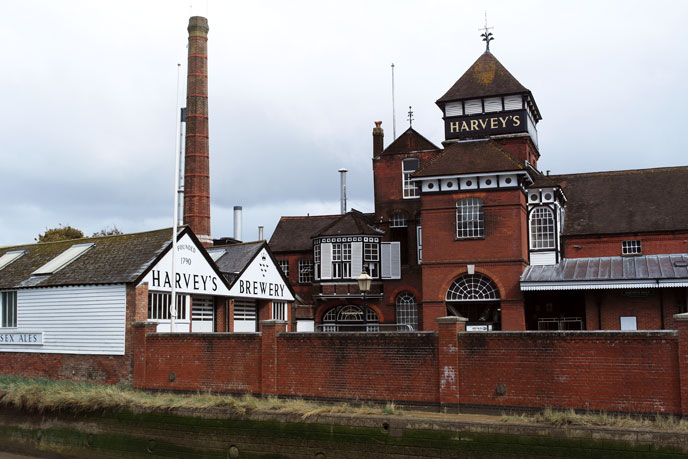 Harveys brewery is a real landmark in the town of Lewes, East Sussex.