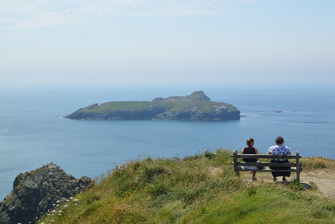 The view from the Mullion Cove Hotel.