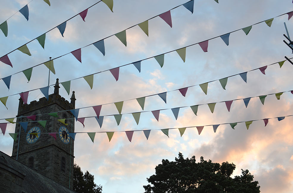 Flags in a Falmouth sunset