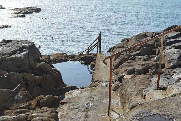 Sea swimming in Penzance Cornwall