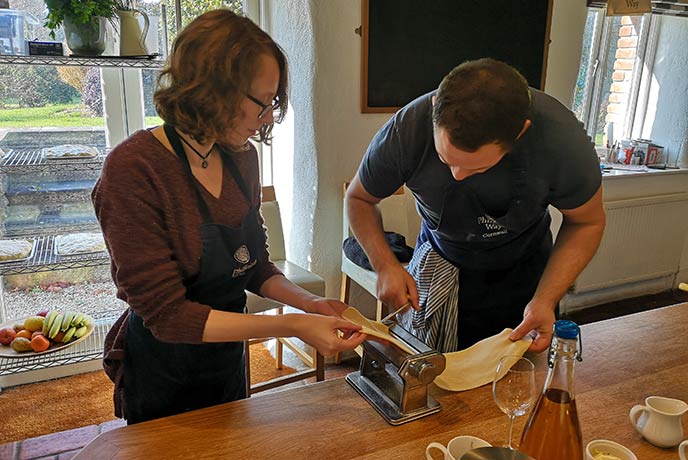 The pasta was really fun to make with the various tools that were used to shape it.