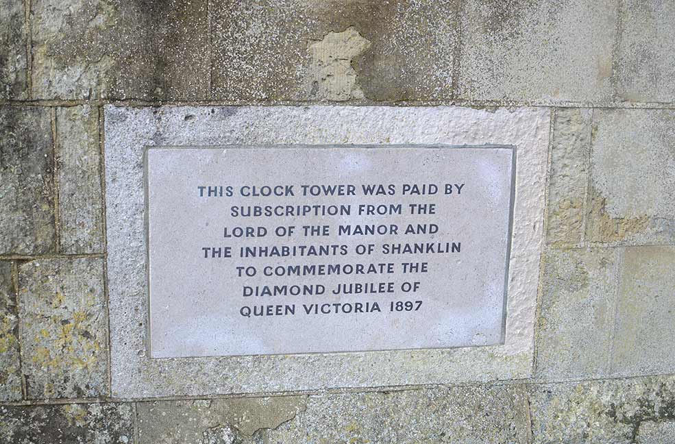 Clock tower inscription