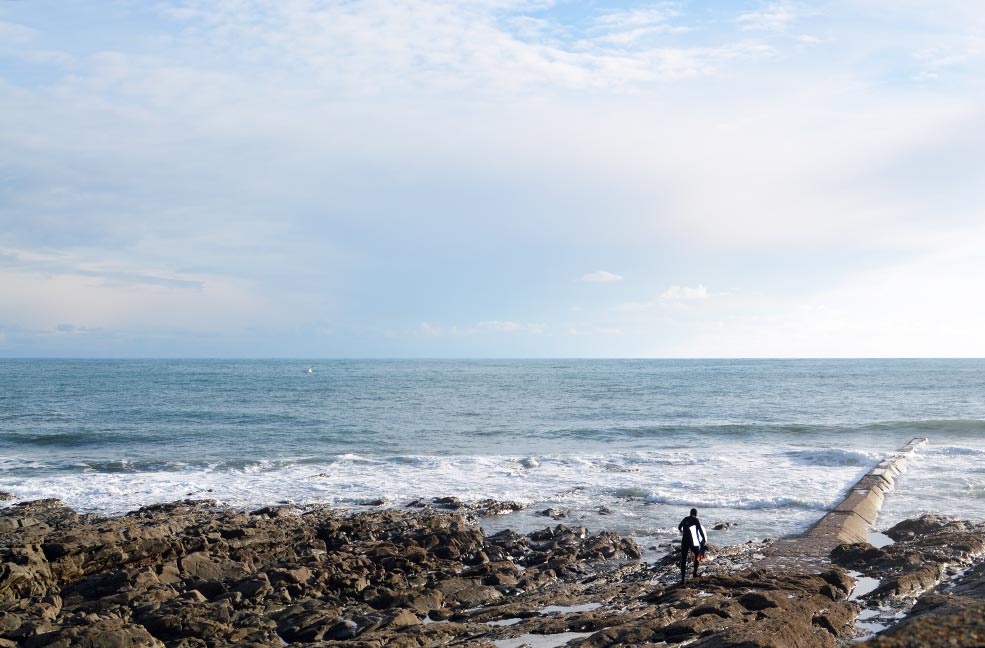 Bodyboarding is a popular activity off Porthleven harbour. People go all year round.