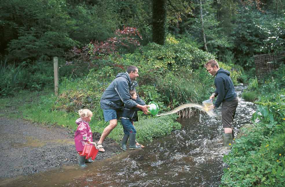 Bruce, Lizzie and William douse Dan (he deserved it)