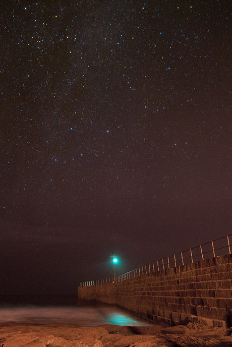 The night sky in Porthleven