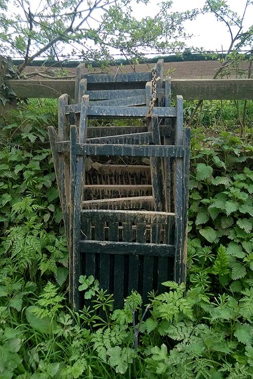 A random find - chairs chained to a fence in the middle of nowhere!