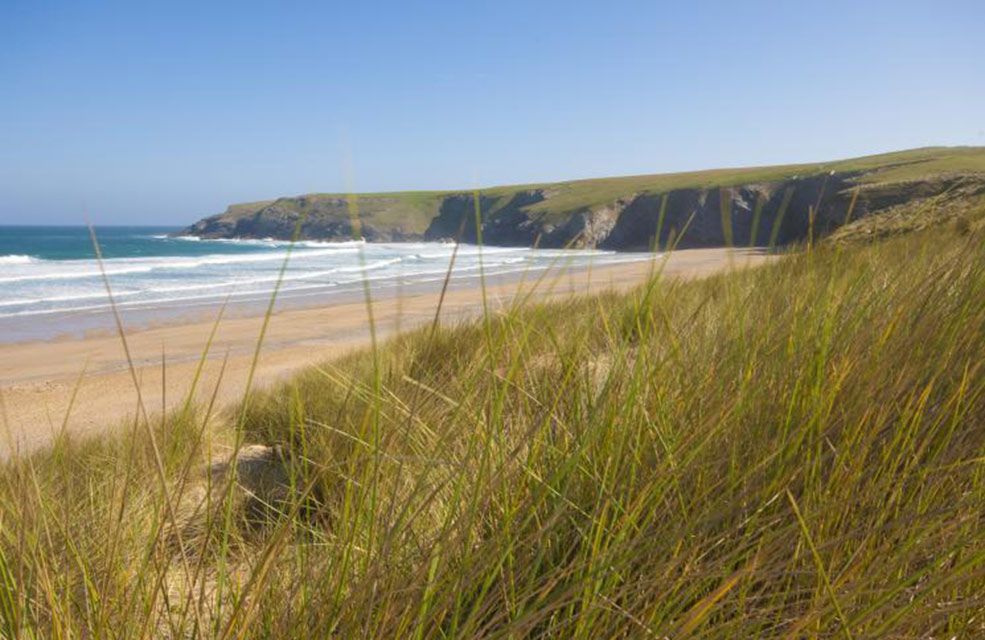 Be like Bond on the beach at Holywell in Cornwall.