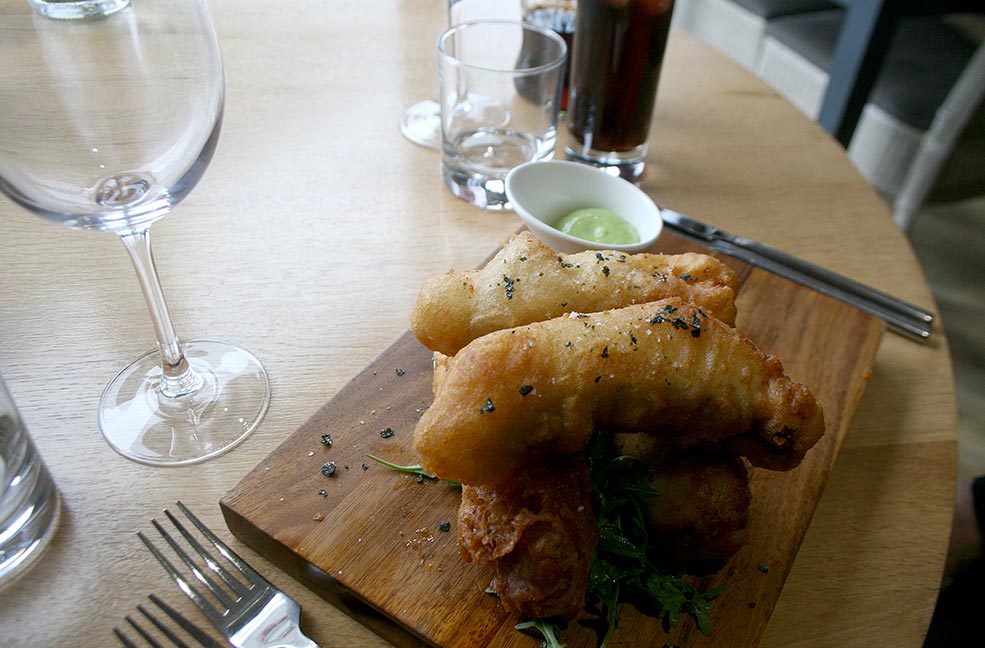 Hake Fingers at Bude at the Beach