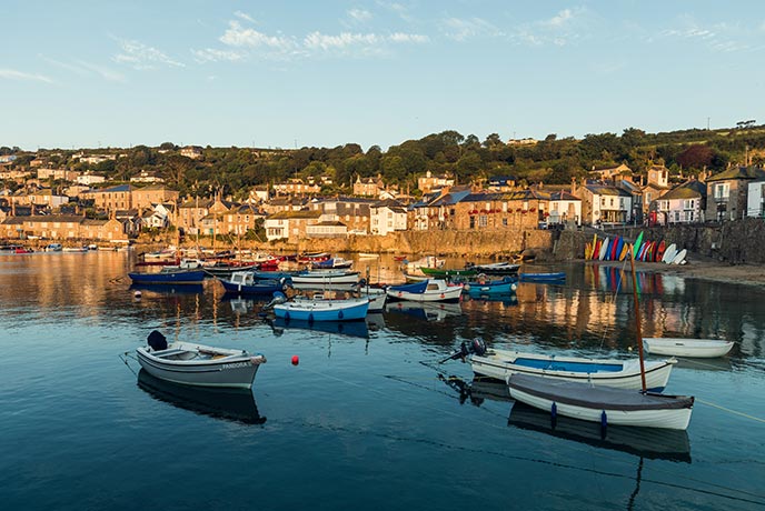 The harbour in Mousehole is a historic and peaceful place to relax.