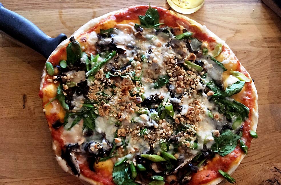 Stable vegan pizza