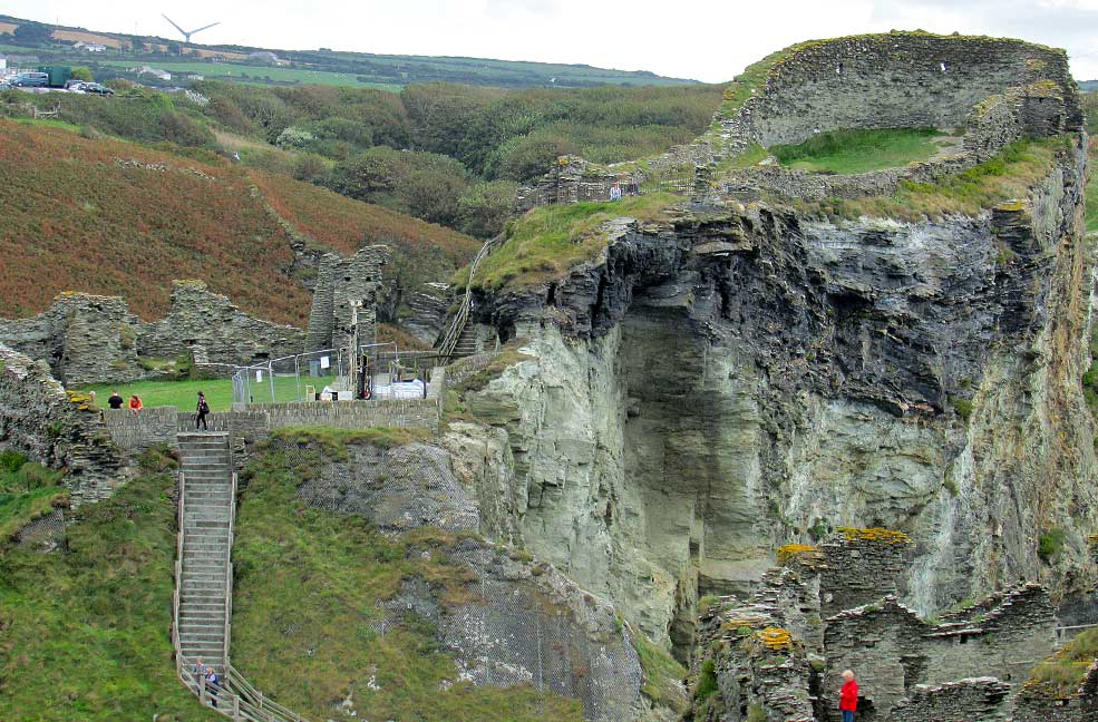 The steps to Tintagel Castle