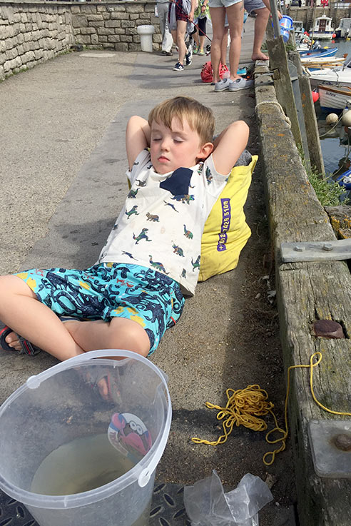 Patience is required for crabbing!