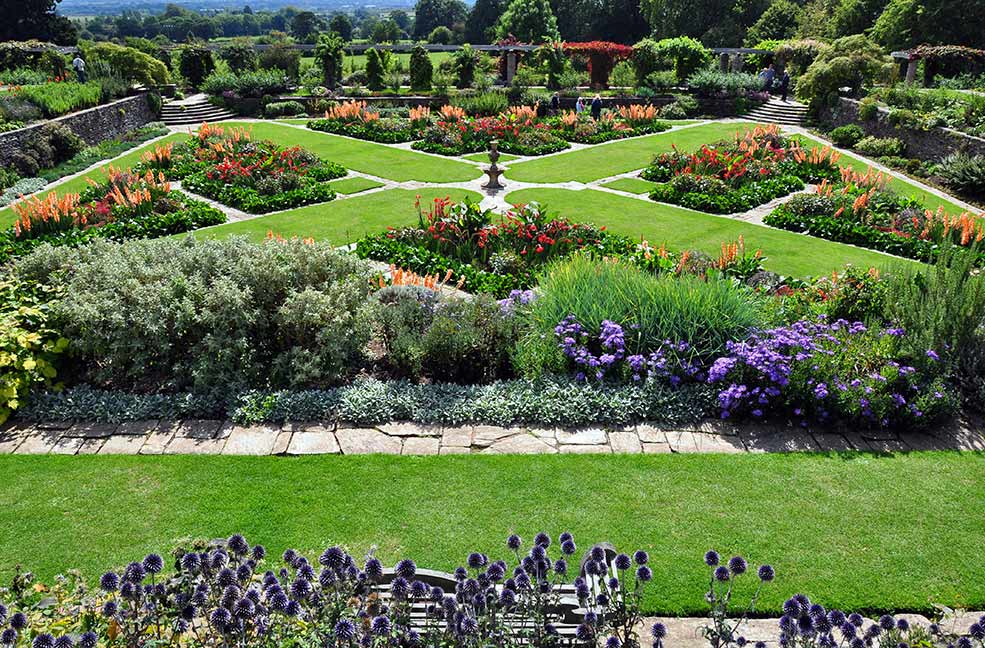 The formal gardens at Hestercombe are beautiful in the spring and summer.