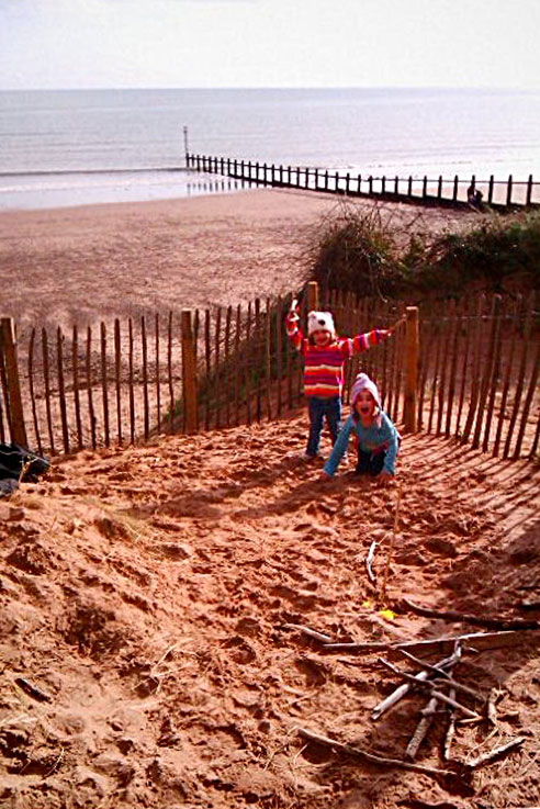 Dawlish beach family