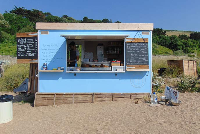 The Lime Coffee Company shack is right on the beach and perfect for a coffee stop in the summer.