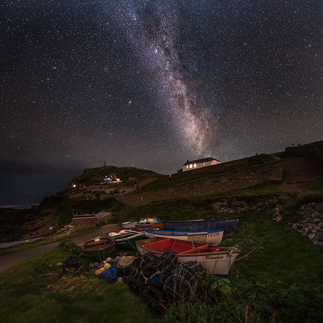 Astro photography over Cape Cornwall by Adam Ludnow