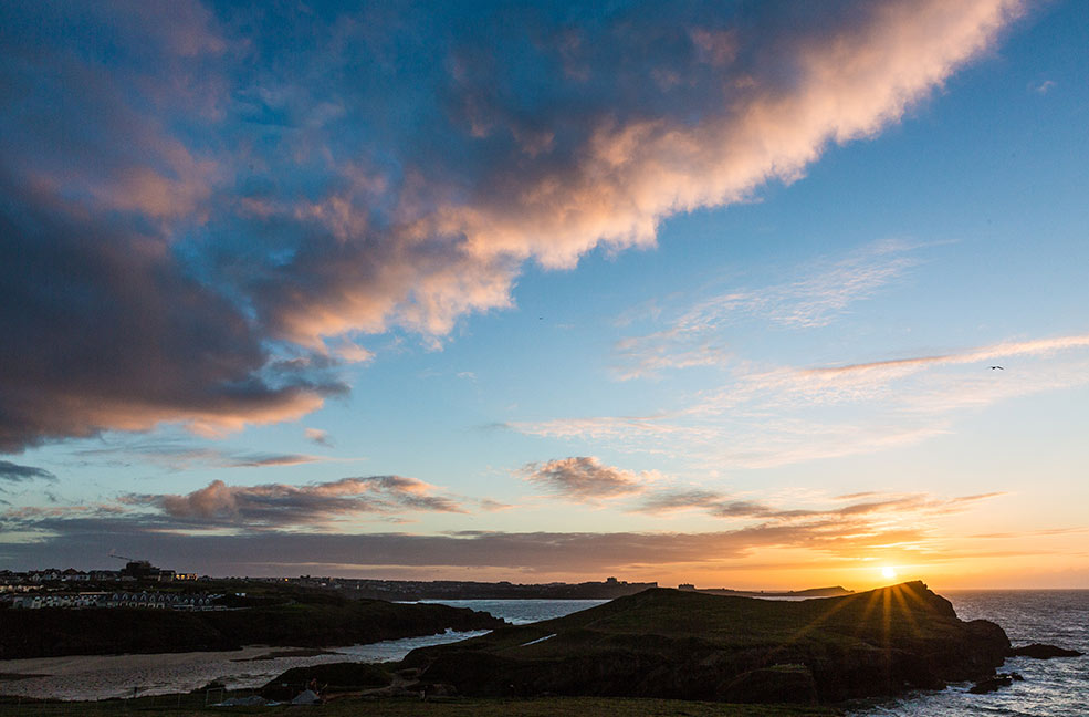 Sunset over the coast. Perfect timing to capture those rays.