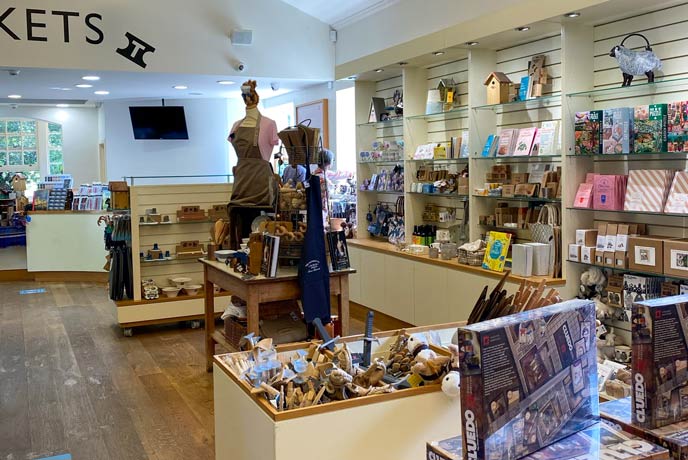 The English Heritage gift shop at Osborne House, filled with local Isle of Wight produce