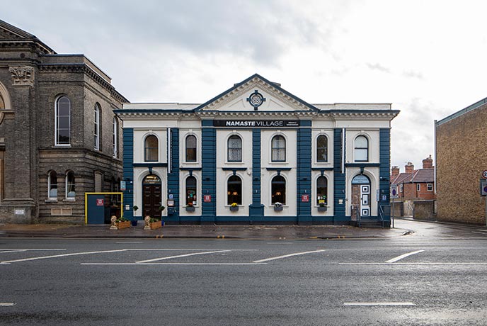 The historic exterior or Namaste Village, one of the best places to eat in Norfolk