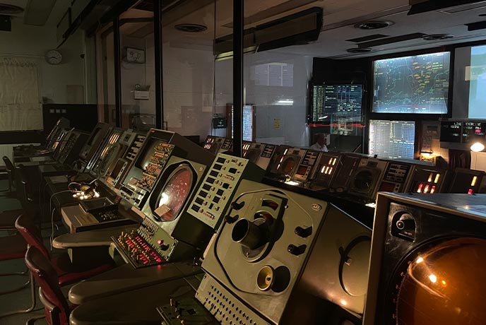 The control room at the RAF Air Defence Radar Museum in Norfolk