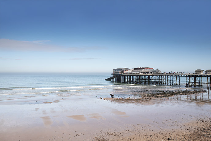 This historic Cromer Pier in Norfolk on a sunny day