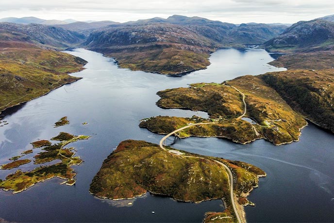 One of the most famous bridges in Scotland, reaching over islands and lochs