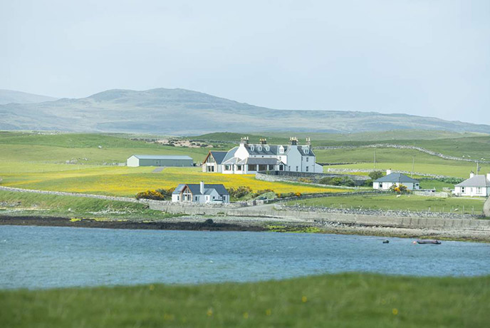 A hunting lodge in the Scottish Highlands