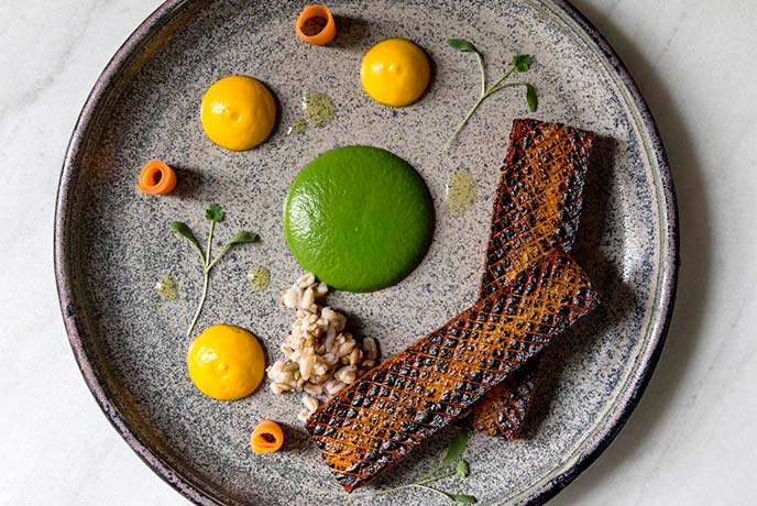 A stunning dish from OAK in Somerset
