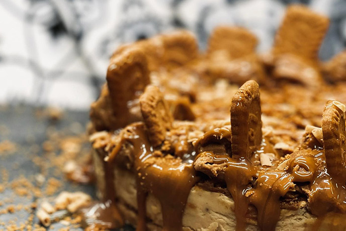 A whole Biscoff cheesecake at Skewer House