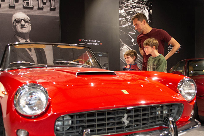 One of the beautiful Ferraris in the Ferrari exhibition at Haynes Motor Museum