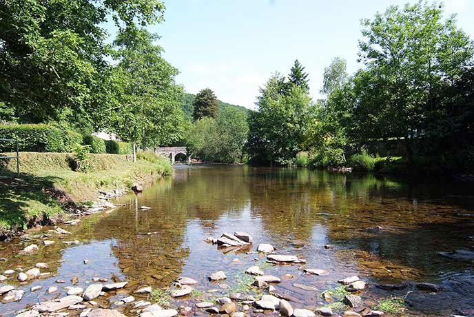 The pretty River Barle flowing through Dulverton