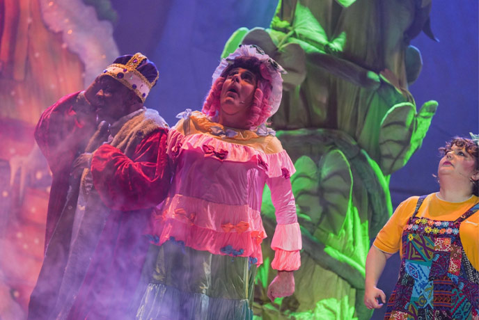 The pantomime production of Jack and the Beanstalk at Worthing Theatre and Museum