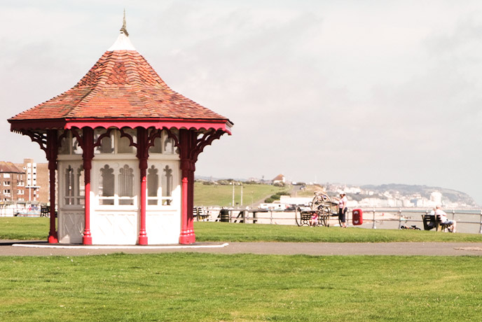 A pavilion on the seafront at Bexhill-on-Sea in East Sussex