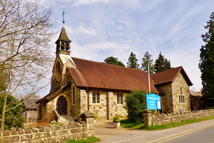 St Michael's Church in Jarvis Brook near Crowborough in East Sussex