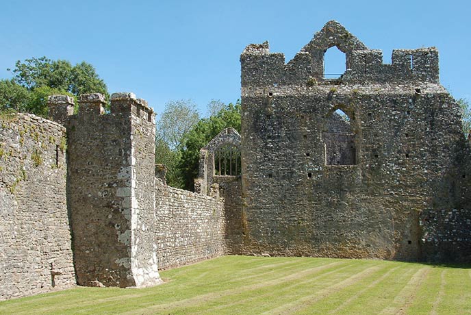 The historic ruins of Lamphey Bishop's Palace, which still provide an insight into what this once-great structure would have looked like