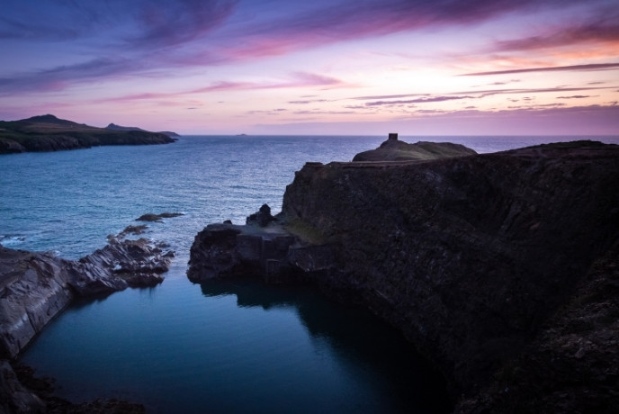 Looking out over the impressive Blue Lagoon at Abereiddi in Pembrokeshire