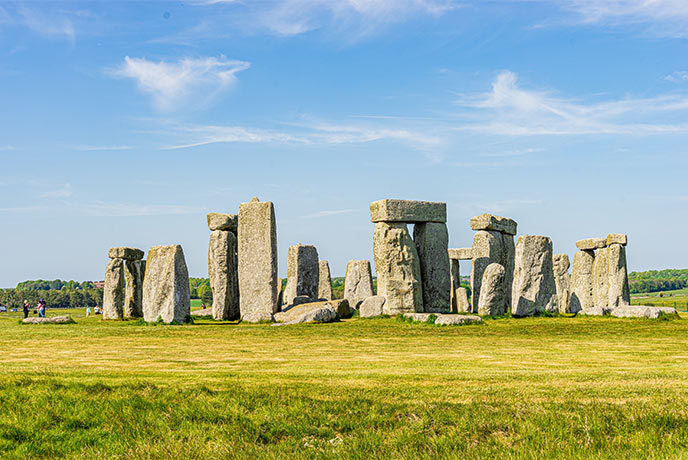 The iconic standing stones at Stonehenge