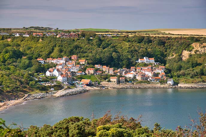 The beautiful coastal village of Runswick Bay in Yorkshire